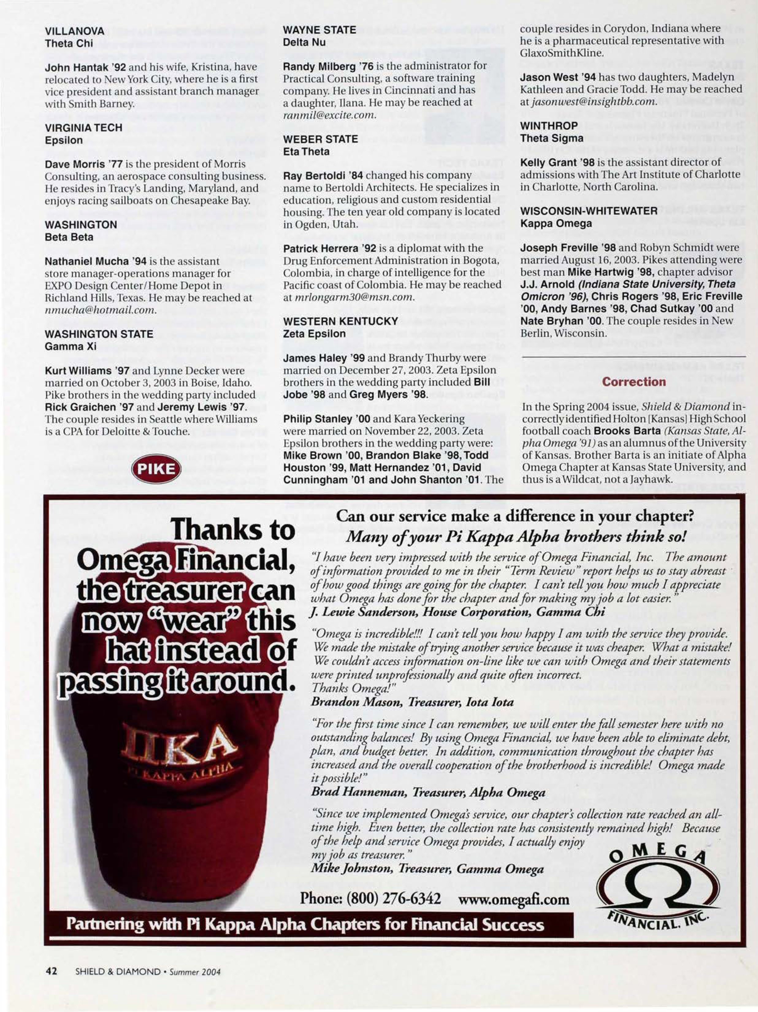 Correction, Summer 2004